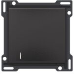 Enjoliveur avec voyant pour interrupteur ou bouton-poussoir simple, piano NOIR (ref:200-60005)