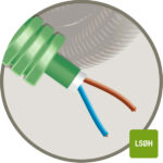 Green Flex tube précâblé 20mm LS0H vert + installation XGB 2X2,5mm² (100m) (ref:GFXGB2X2,5 R 100)