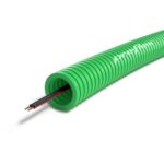 Preflex tube précâblé 16mm LS0H vert + haut parleur LS 2X1,5mm² (100m) (ref:TFZHLS2X1,5 R 100)