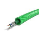 Preflex tube précâblé 16mm LS0H vert + data S/FTP CAT7 (100m) (ref:TFZHS/FTP7L R 100)