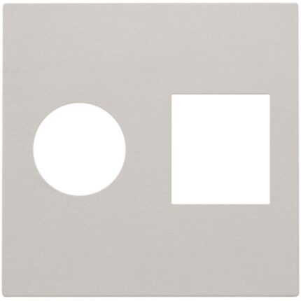 Plaque centrale TV + RJ45, Telenet Interkabel, gris clair (ref:102-65702)