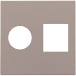 Plaque centrale TV + RJ45, Telenet Interkabel, bronze (ref:123-65702)