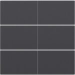 Set de finition pour bouton-poussoir sextuple, libre de potentiel, 24 V, anthrac (ref:122-60050)