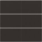 Set de finition pour bouton-poussoir sextuple, libre de potentiel, 24 V, dark br (ref:124-60050)