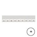 Repère Mémocab - signe + noir sur fond blanc - 2,3 mm (Pack de 240)  (ref:37956)