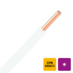 VOB H07V-U fil PVC massif 750V Eca 70°C blanc 1,5mm² (100m) (ref:V0B1,5I-ECA R 100)
