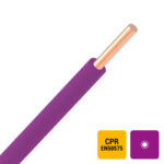 VOB H07V-U fil PVC massif 750V Eca 70°C violet 2,5mm² (100m) (ref:V0B2,5VI-ECA R 100)