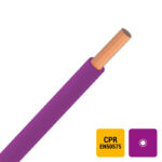 VOBs H07V-K fil PVC souple Eupen 750V Eca 70°C violet 1,5mm² (100m) (ref:V0BS1,5VI-ECA R 100)