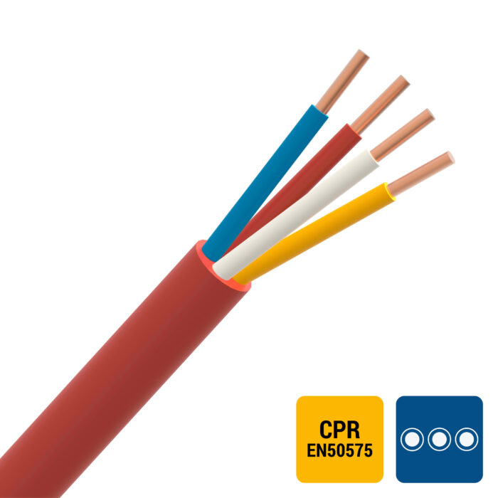 SVV câble signalisation PVC intérieur 150V Cca s3d2a3 rouge 4X0,8mm (500m) (ref:SVV-4X0,8R-CCA B 500) – Image 1