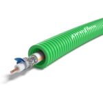 Preflex tube précâblé 16mm LS0H vert + coax Telenet TRI6 (100m) (ref:TFZHTRI6 R 100)