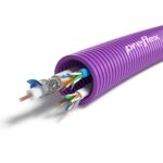 Preflex tube précâblé 25mm + câble data 2x U/UTP CAT6 + coax TRI6 Hirschmann (100m) (ref:TF2U/UTP6+TRI6H R 100)
