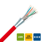 TGGF téléphonie LS0H blindage global intérieur 150V Cca s1d2a1 rouge 4X2X0,8mm² (1000m) (ref:TGGF-4P0,8R-CCA B 1000)
