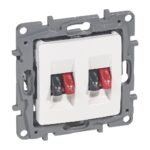 Niloé prise double haut-parleur à griffes blanc (ref:664381)