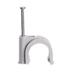 Attache Fixfor câble rond 6 mm gris RAL 7035 - pointe 25 mm (Pack de 100)  (ref:31525)