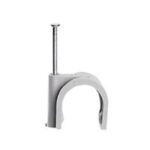 Attache Fixfor câble rond 14mm gris RAL 7035 - pointe 40 mm (Pack de 100)  (ref:31531)