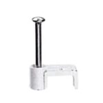 Attache Fixfor câble m. 2x0,75 blanc - pointe longueur 20 mm (Pack de 100)  (ref:31550)
