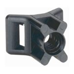 Embase à visser - noir pr colliers Colson larg. 9 mm (Pack de 100)  (ref:31950)