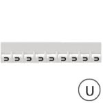 Repère Mémocab - lettre U noir sur fond blanc - 2,3 mm (Pack de 240)  (ref:37846)
