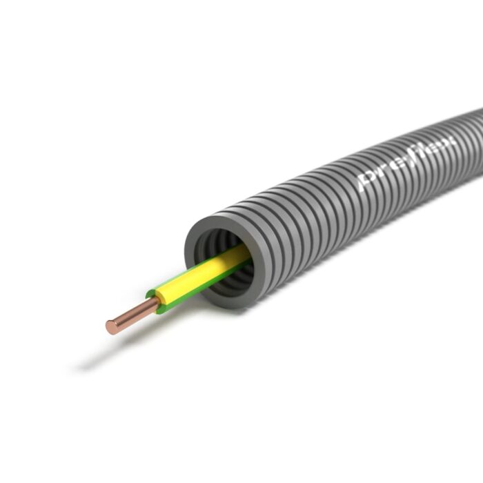 Preflex tube précâblé 16mm + VOB 6mm² vert/jaune rouleau 100m (100m) (ref:TFLEX1X6 R 100) – Image 1
