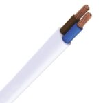 VTLBp H03VVH2-F câble de raccordement plat PVC souple 300V blanc 2X0,75mm² (100m) (ref:VTLBP2X0,75I R 100)