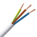 H05VV-F VTMB câble de raccordement PVC souple gaine lisse 500V blanc 3G0,75mm² (100m) (ref:H05VV-F3G0,75I R 100)