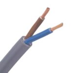 H05VV-F VTMB câble de raccordement PVC souple gaine lisse 500V gris 2X2,5mm² (100m) (ref:H05VV-F2X2,5G R 100)