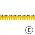 Repère CAB 3 - lettre E noir/jaune - 0,5 à 1,5 mm² (Pack de 300)  (ref:38304)