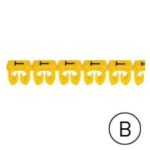 Repère CAB 3 - lettre B noir/jaune - 1,5 à 2,5 mm² (Pack de 300)  (ref:38331)