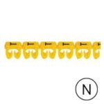 Repère CAB 3 - lettre N noir/jaune - sect. 4 à 6 mm² (Pack de 300)  (ref:38373)