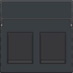 Enjoliveur 2x RJ11/RJ45 plate, avec porte-étiquette plein, anthracite (ref:122-65200)