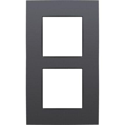 Plaque de recouvrement (60mm) double vertical, anthracite (ref:122-76200)