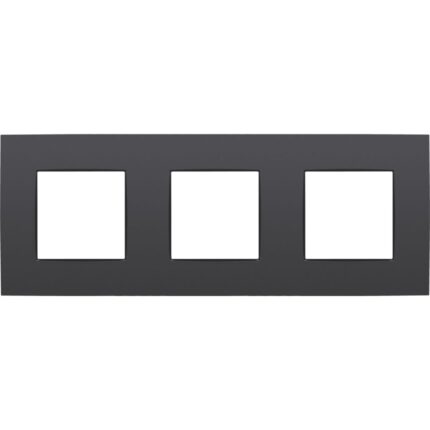 Plaque de recouvrement (71mm) triple horizontal, anthracite (ref:122-76700)