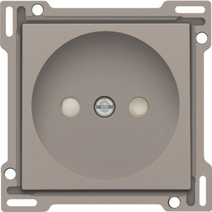 Enjoliveur simple pour prise de courant 2P, bronze (ref:123-66501)