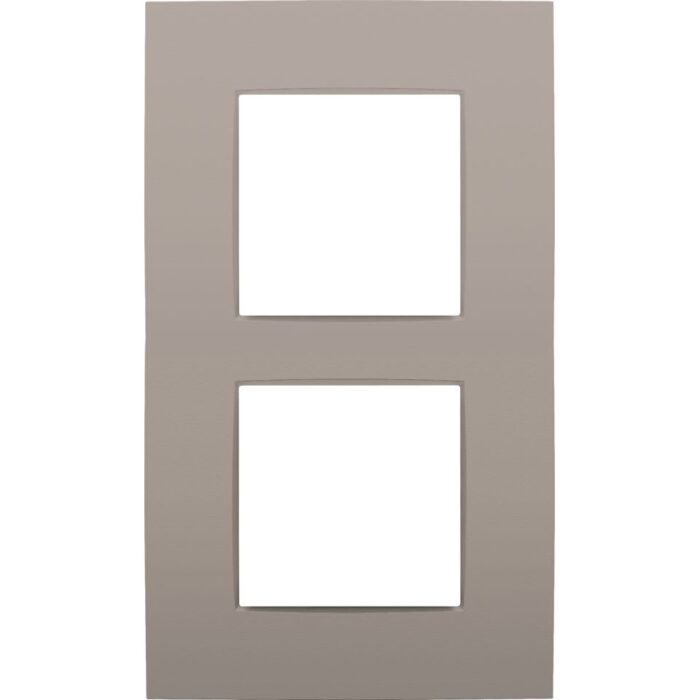 Plaque de recouvrement (60mm) double vertical, bronze (ref:123-76200) – Image 1