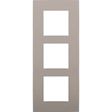 Plaque de recouvrement (60mm) triple vertical, bronze (ref:123-76300)