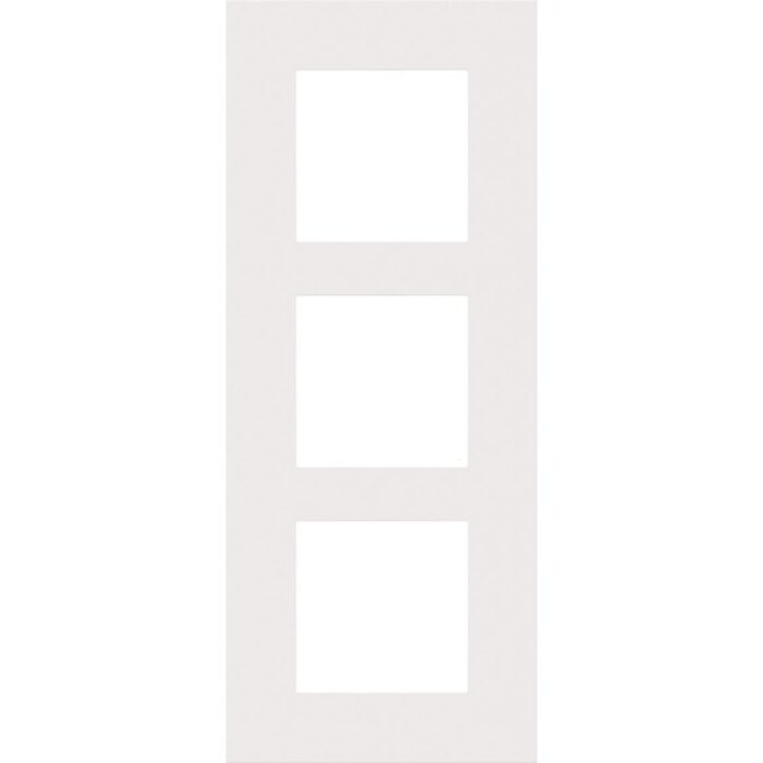 Plaque de recouvrement (60mm) triple vertical, BLANC steel (ref:154-76300) – Image 1