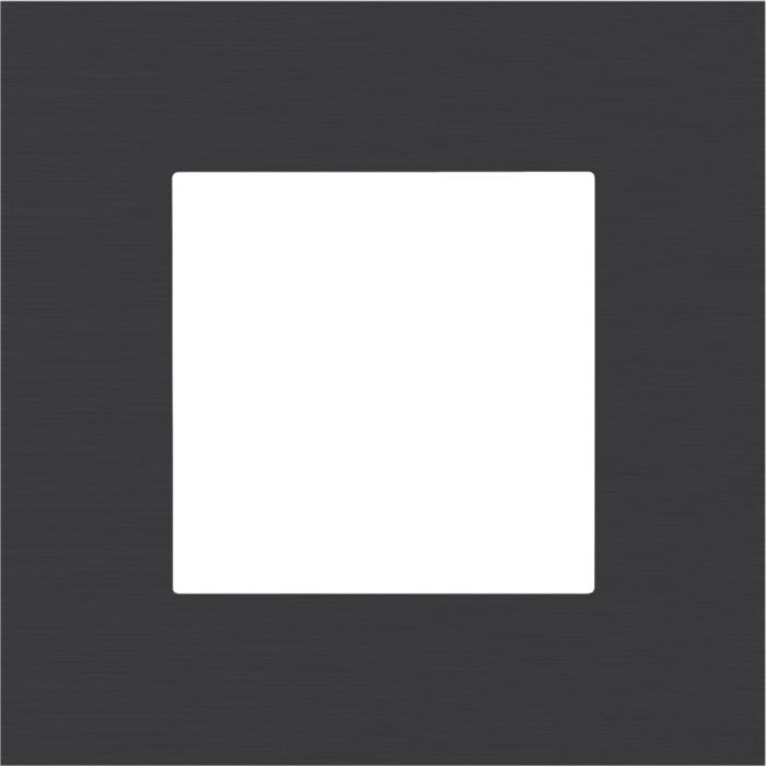 Plaque de recouvrement (60mm) simple, alu noir (ref:158-76100) – Image 1