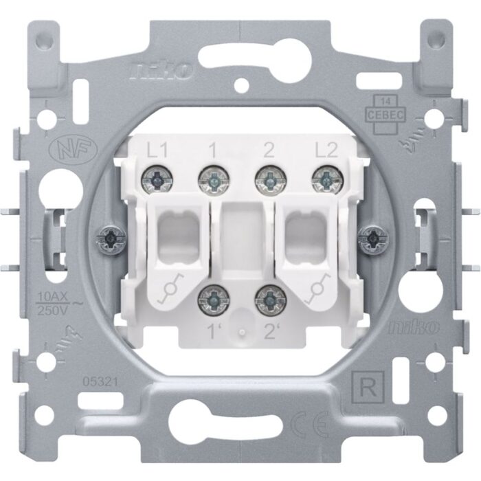 Interrupteur va-et-vient double 10A 250V AC (ref:170-02600) – Image 1