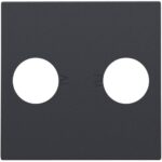 Enjoliveur pour connection coax EDU tv + FM, anthracite (ref:122-69702)