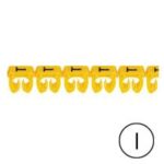 Repère CAB 3 - lettre I noir/jaune - 1,5 à 2,5 mm² (Pack de 300)  (ref:38338)