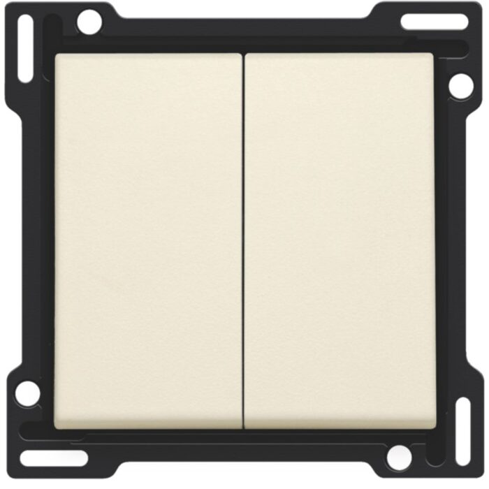 Manette double pour bouton poussoir, crème (ref:100-61505) – Image 1