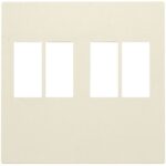 Enjoliveur pour double connecteur haut-parleur, crème (ref:100-69701)