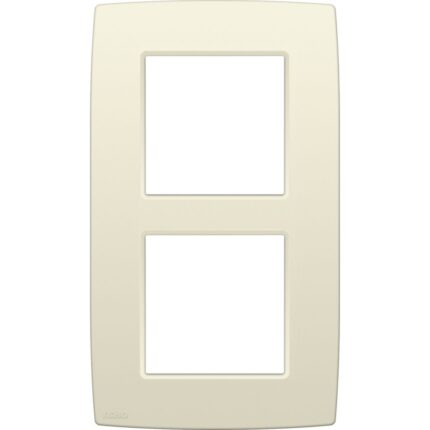 Plaque de recouvrement (60mm) double vertical, crème (ref:100-76200)