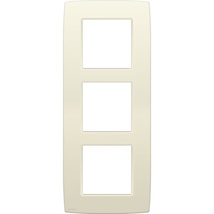 Plaque de recouvrement (60mm) triple vertical, crème (ref:100-76300)