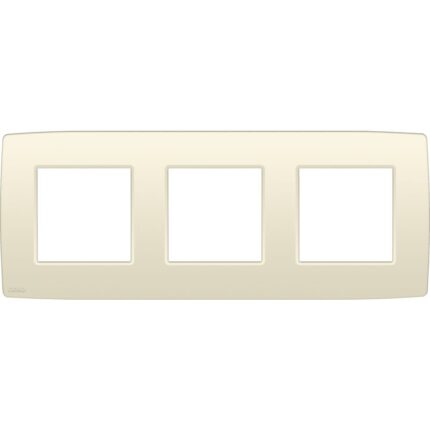 Plaque de recouvrement (71mm) triple horizontal, crème (ref:100-76700)