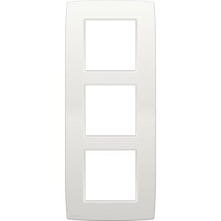 Plaque de recouvrement (60mm) triple vertical, blanc (ref:101-76300)
