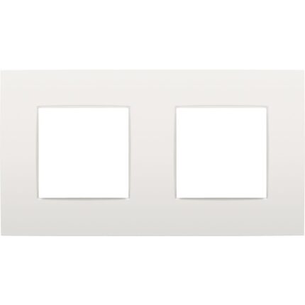 Plaque de recouvrement (71mm) double horizontal, blanc (ref:120-76800)