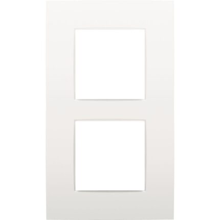 Plaque de recouvrement (60mm) double vertical, blanc (ref:120-76200)