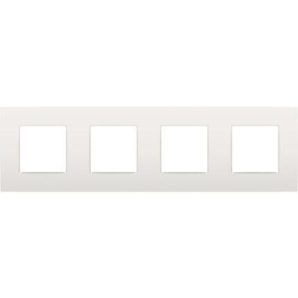 Plaque de recouvrement (71mm) quadruple horizontal, blanc (ref:120-76400)