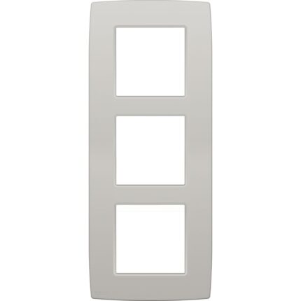 Plaque de recouvrement (60mm) triple vertical, gris clair (ref:102-76300)